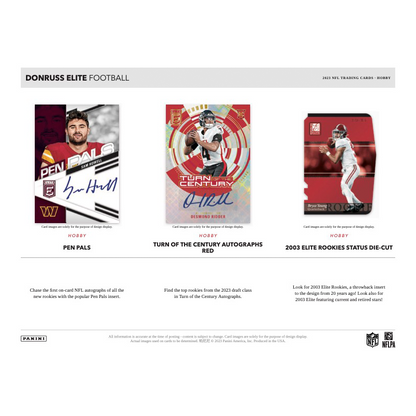 2023 Panini Donruss Elite Football Hobby 12 Box Case