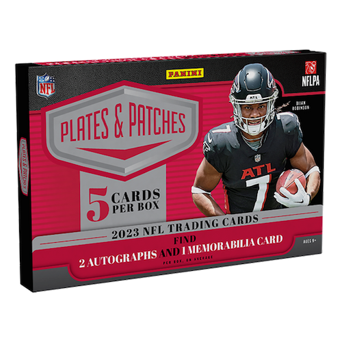 2023 Panini Plates &amp; Patches Football Hobby 12 Box Case