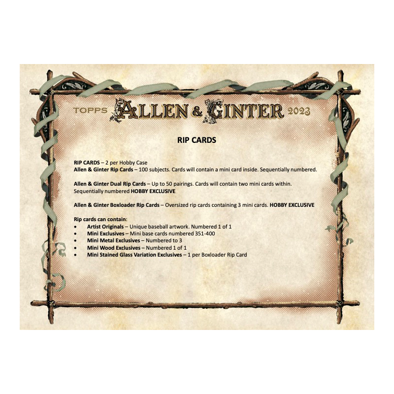 2023 Topps Allen &amp; Ginter Baseball Hobby 12 Box Case