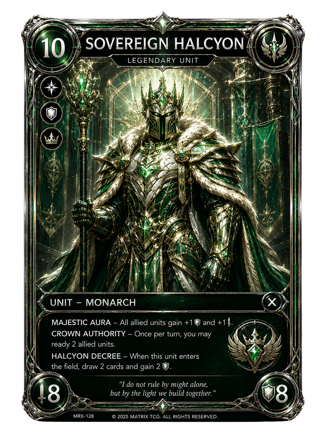 Sovereign Halcyon — Matrix TCG Single Card | Legendary Foil