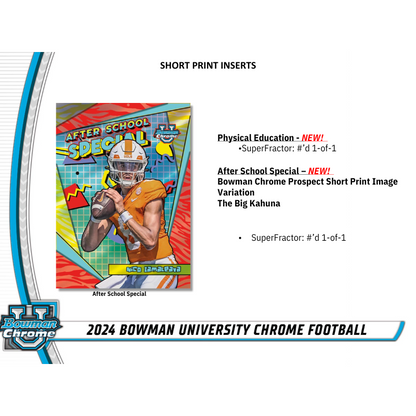 2024 Bowman University Chrome Football Breaker&