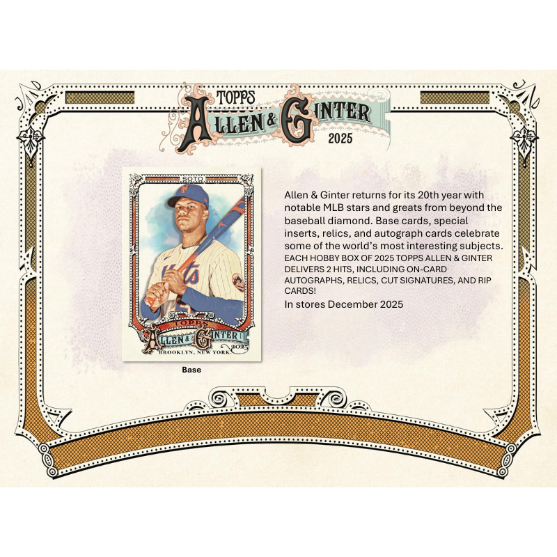 2025 Topps Allen &amp; Ginter Baseball Hobby 12 Box Case